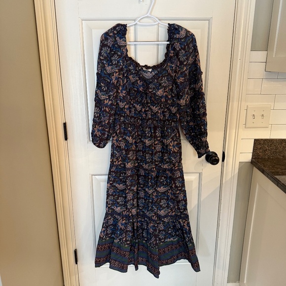 Sea New York Noah Smocked Midi Dress In Navy 31760 - Picture 6 of 15